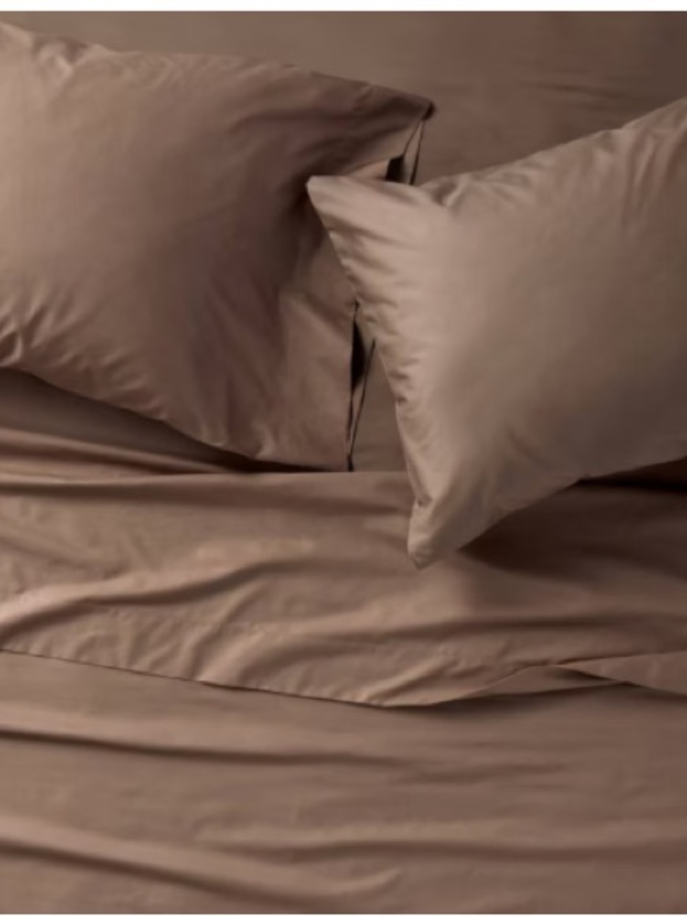 Casaluna Full 100% cotton Percale Sheet Set Fig Brown - Full size, NWT Open pack